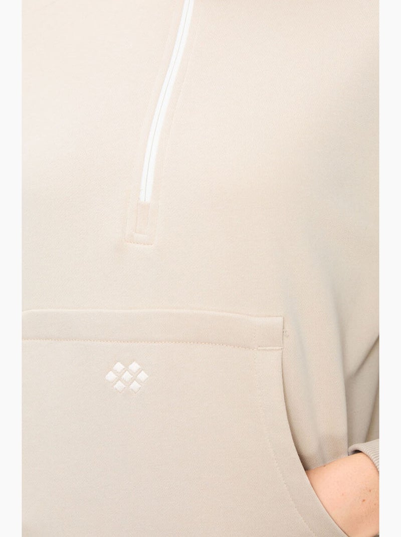 Ensemble de survêtement en molleton color block tommy Beige argile - Kiabi