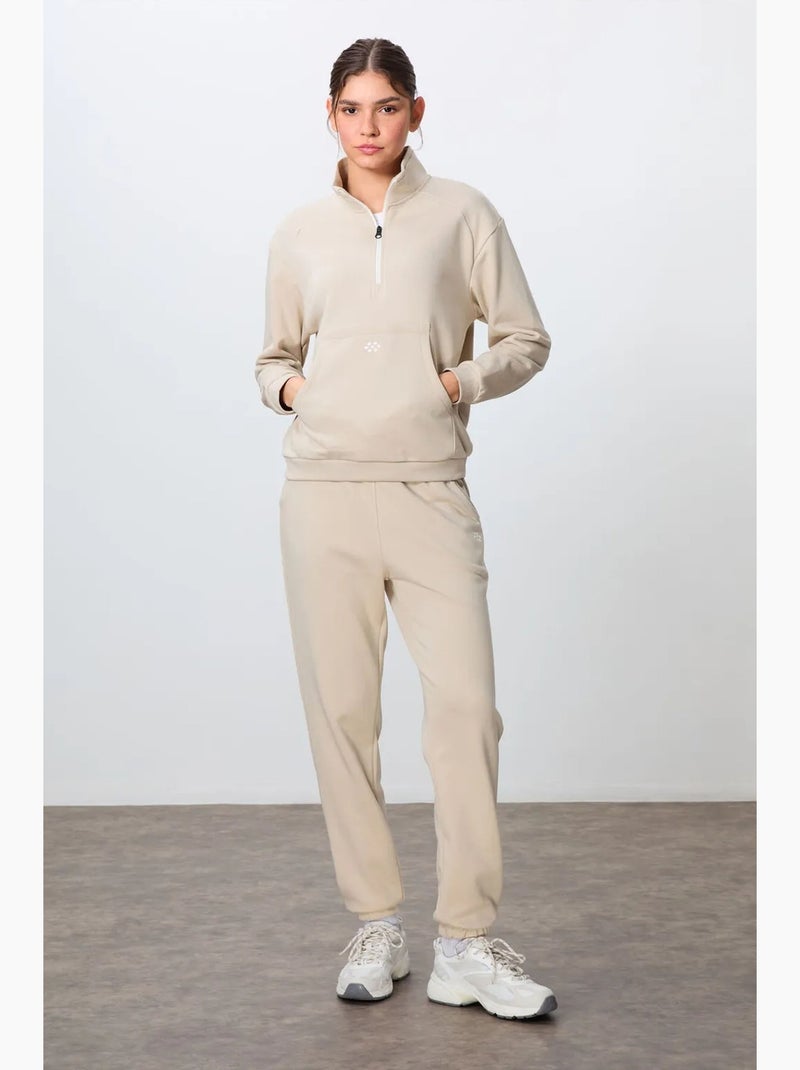 Ensemble de survêtement en molleton color block tommy Beige argile - Kiabi