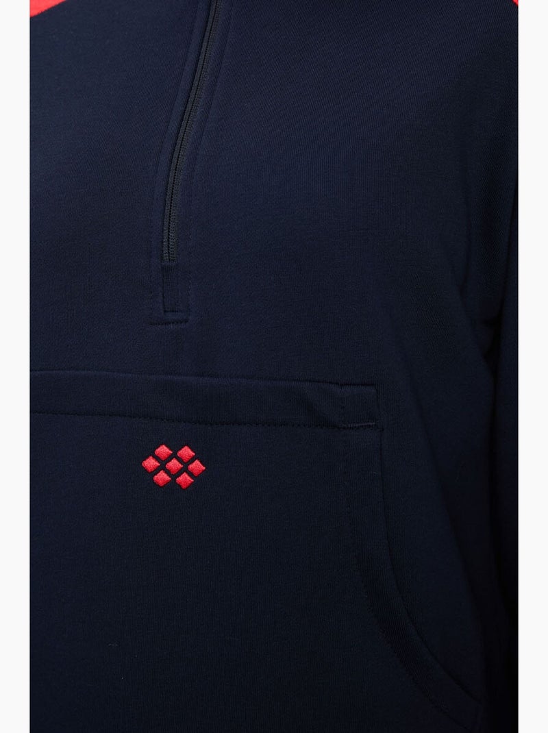 Ensemble de survêtement en molleton color block tommy Bleu Rouge - Kiabi
