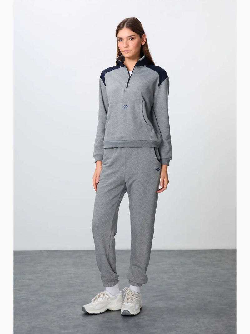 Ensemble de survêtement en molleton color block tommy Gris Bleu - Kiabi
