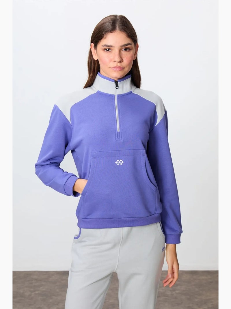 Ensemble de survêtement en molleton color block tommy Lavande - Kiabi