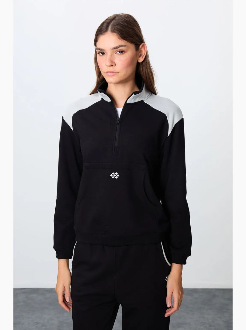 Ensemble de survêtement en molleton color block tommy Noir Blanc - Kiabi