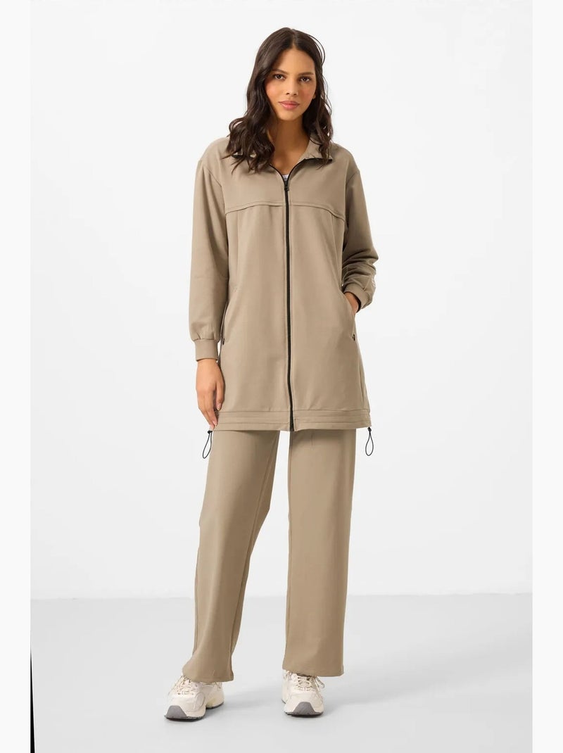 Ensemble de survêtement en molleton tommy Beige argile - Kiabi