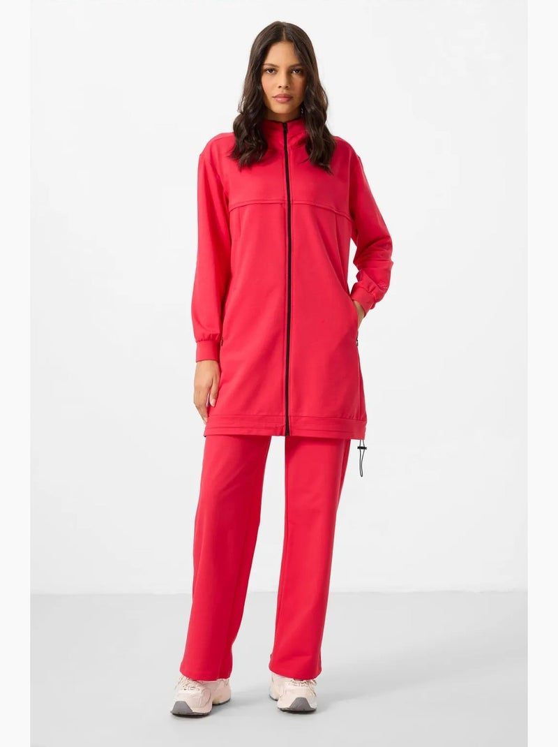 Ensemble de survêtement en molleton tommy Rose fluo/Solinotes - Kiabi