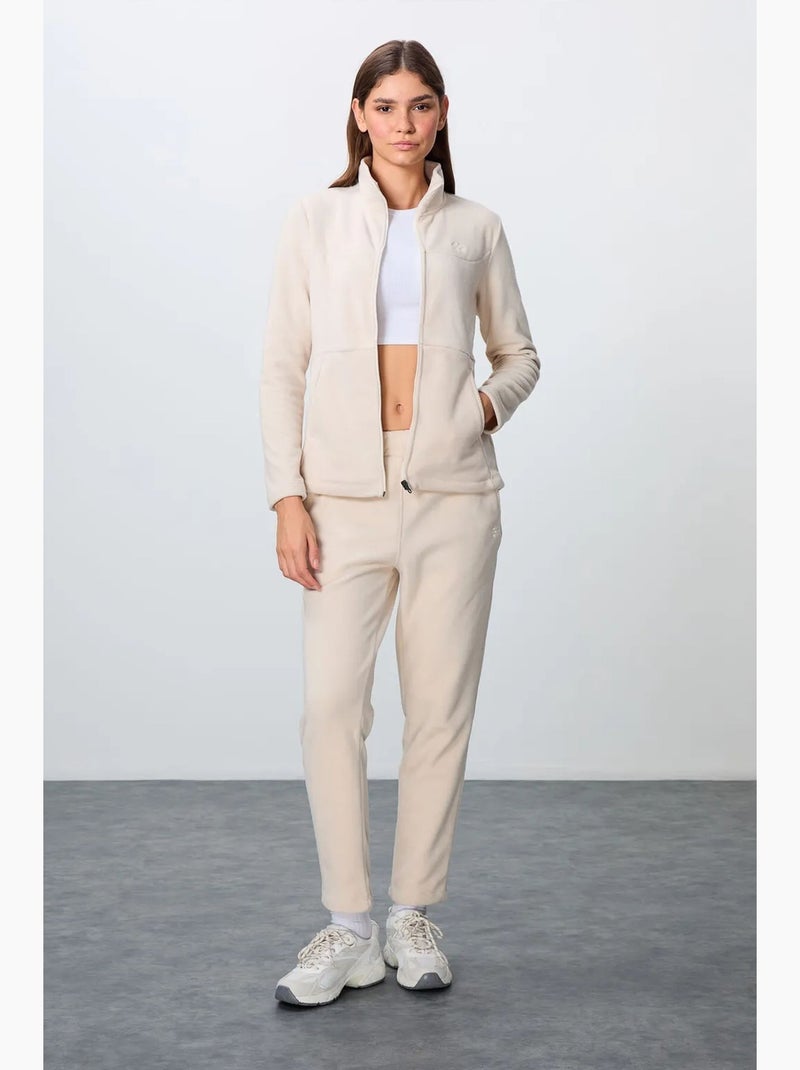 Ensemble de survêtement femme à zip et manches longues tommy Ecru - Kiabi