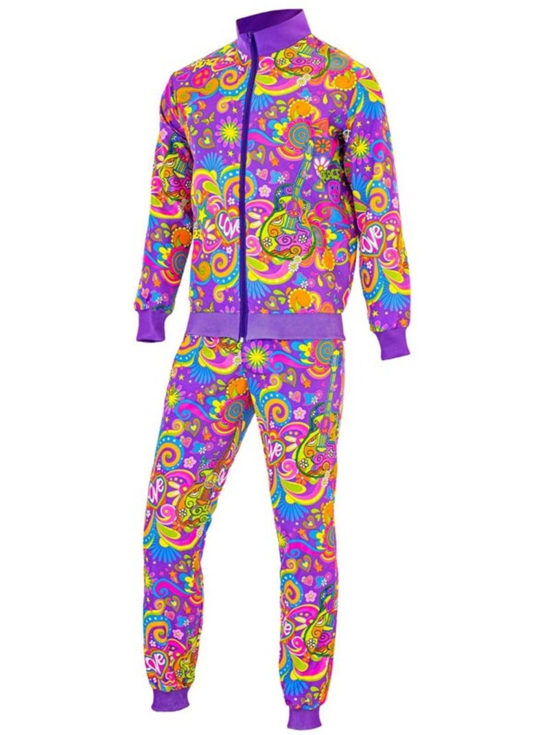 Ensemble de survêtement hippie Neon Flower Power Multicolore - Kiabi