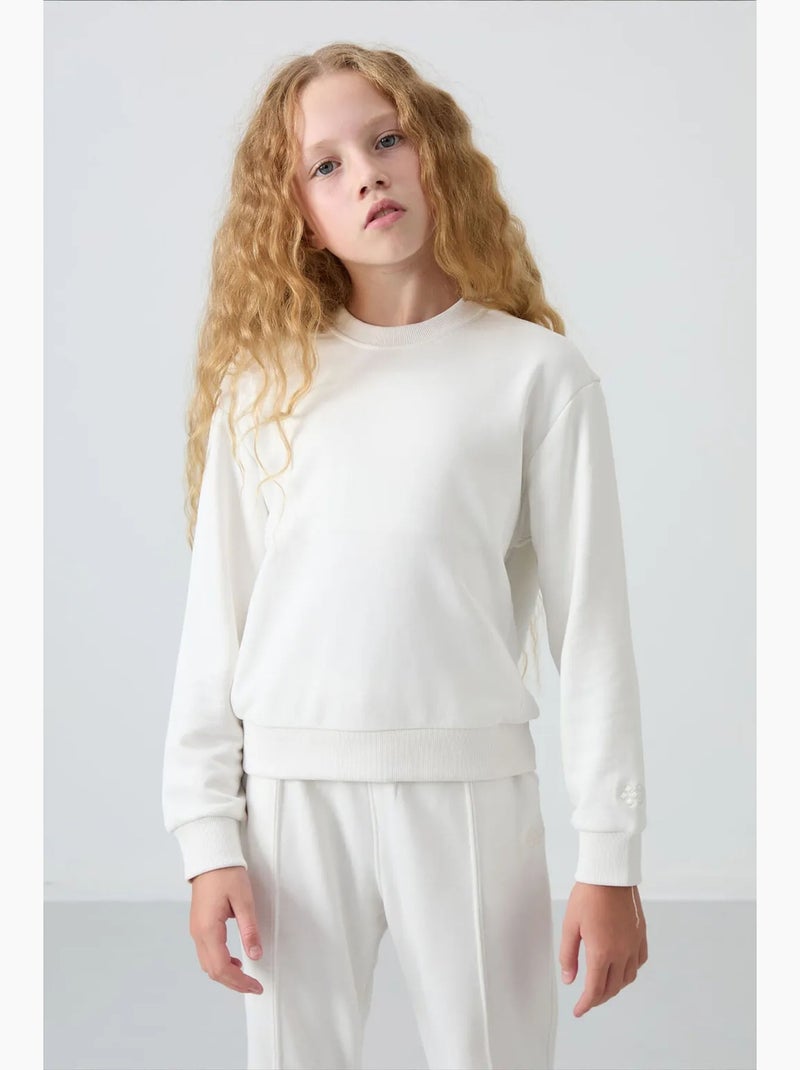 Ensemble de survêtement jeunesse oversize long tommy Blanc cassé - Kiabi