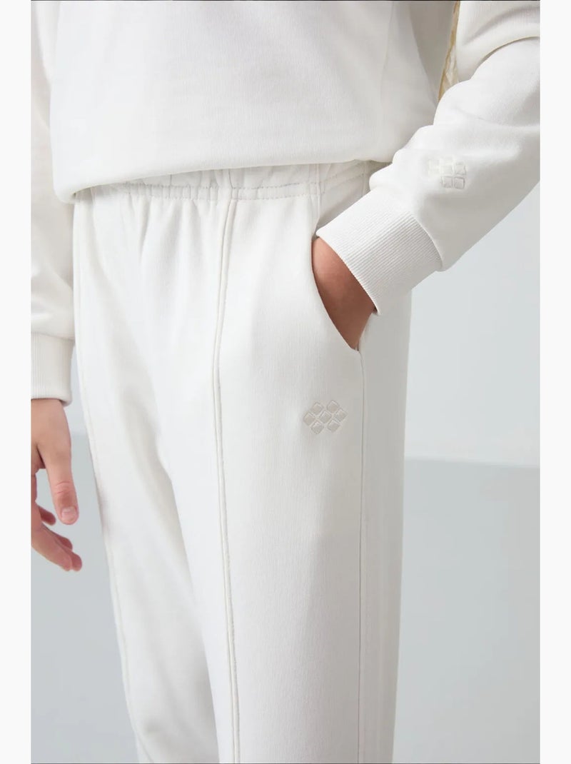 Ensemble de survêtement jeunesse oversize long tommy Blanc cassé - Kiabi