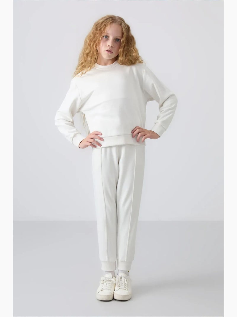 Ensemble de survêtement jeunesse oversize long tommy Blanc cassé - Kiabi