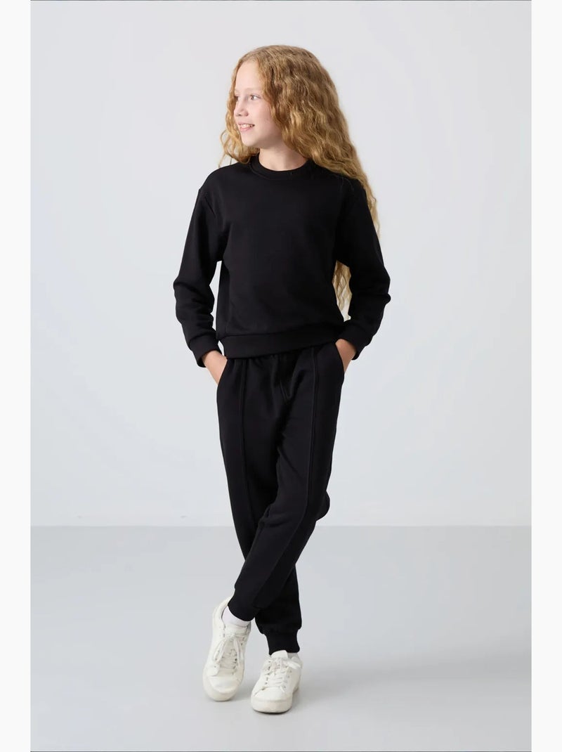 Ensemble de survêtement jeunesse oversize long tommy Noir - Kiabi