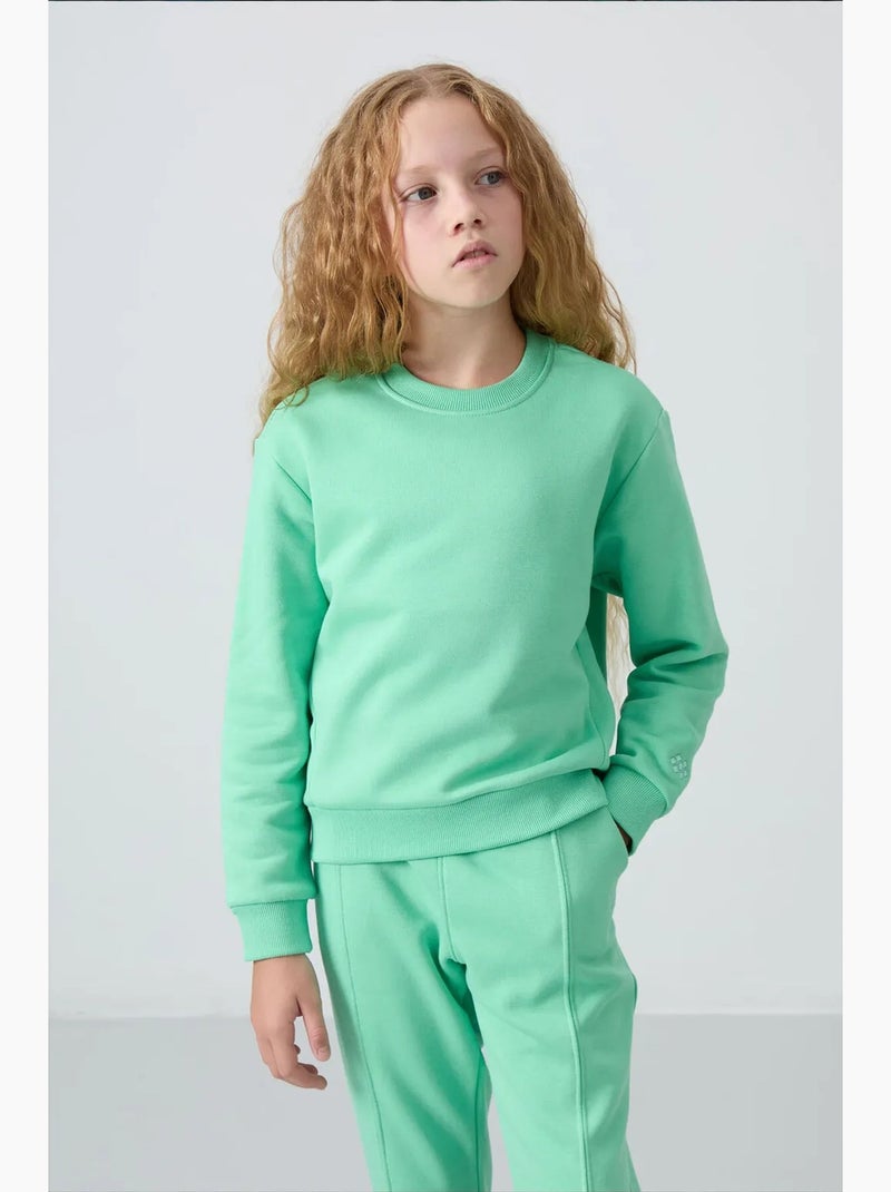 Ensemble de survêtement jeunesse oversize long tommy Vert menthe - Kiabi