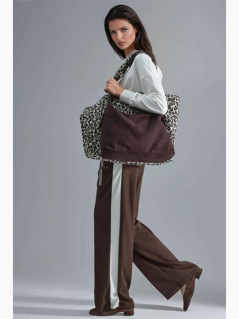 Ensemble de survêtement long rayé à capuche et jambes larges hiccup Blanc - Kiabi
