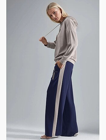 Ensemble de survêtement long rayé à capuche et jambes larges hiccup