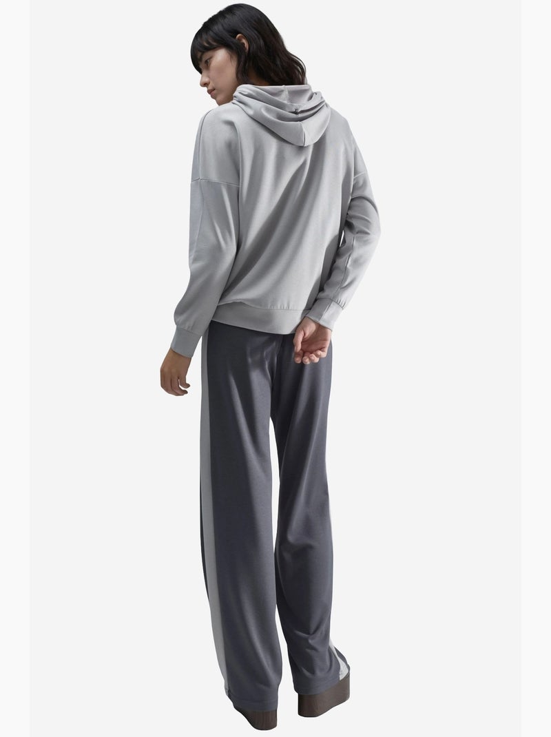 Ensemble de survêtement long rayé à capuche et jambes larges hiccup Gris - Kiabi