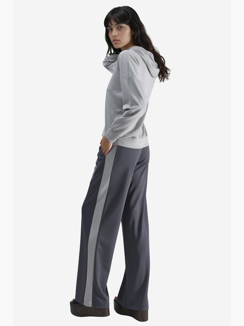 Ensemble de survêtement long rayé à capuche et jambes larges hiccup Gris - Kiabi