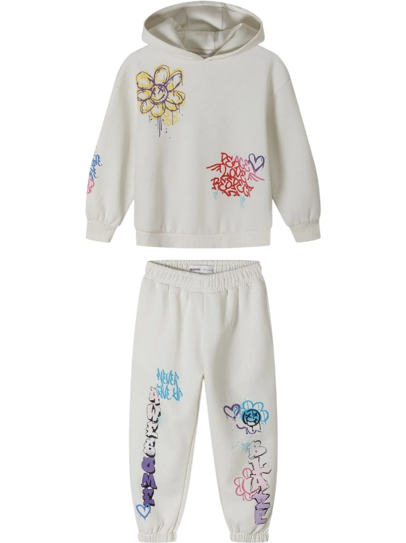 Ensemble de survêtement motif/style graffiti - minoti Blanc - Kiabi