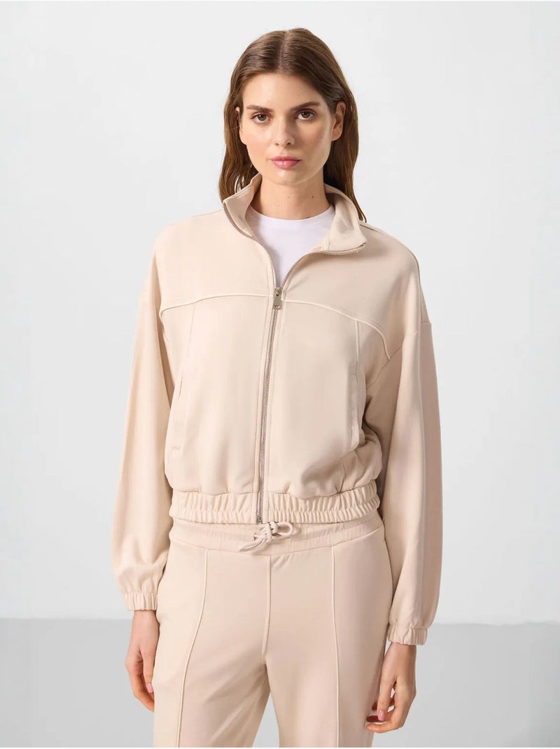 Ensemble de survêtement oversize à col zippé tommy Beige argile - Kiabi