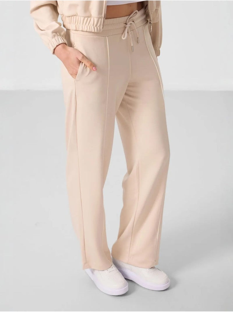 Ensemble de survêtement oversize à col zippé tommy Beige argile - Kiabi
