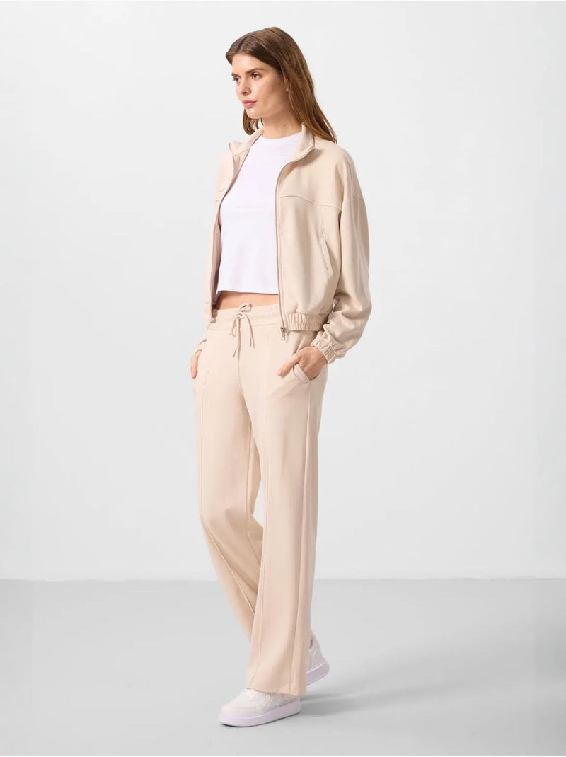 Ensemble de survêtement oversize à col zippé tommy Beige argile - Kiabi