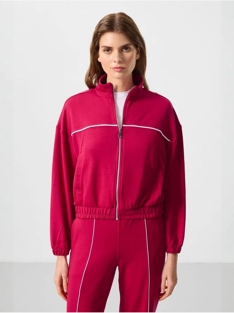 Ensemble de survêtement oversize à col zippé tommy Rose fluo/Solinotes - Kiabi
