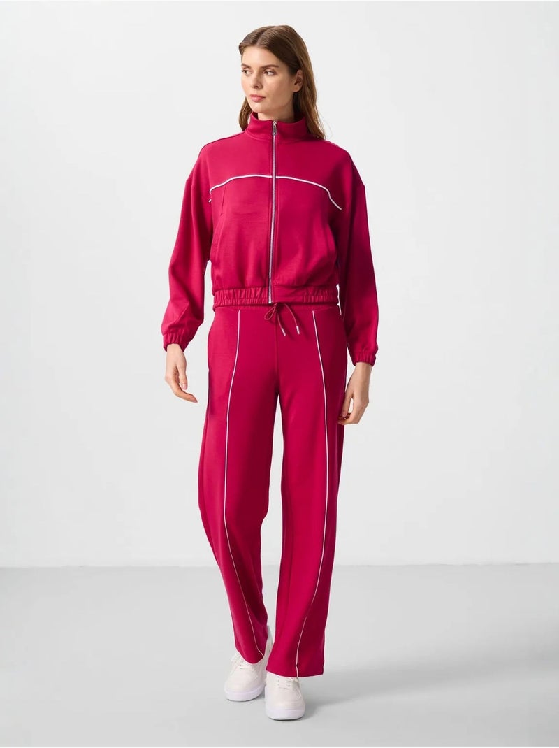 Ensemble de survêtement oversize à col zippé tommy Rose fluo/Solinotes - Kiabi
