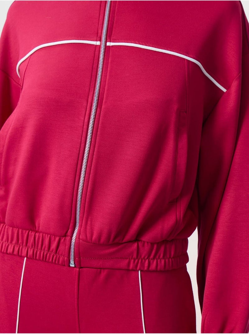 Ensemble de survêtement oversize à col zippé tommy Rose fluo/Solinotes - Kiabi
