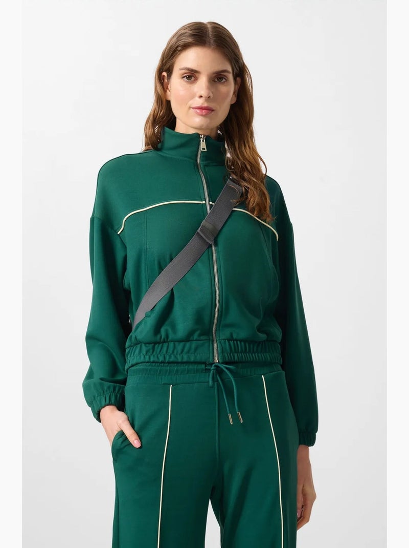 Ensemble de survêtement oversize à col zippé tommy Vert émeraude - Kiabi