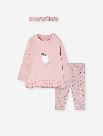 Ensemble de T-shirt à manches longues, leggings et bandeau