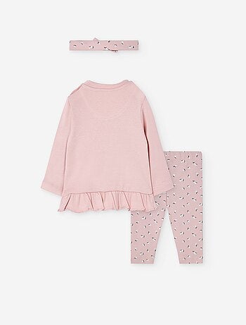 Ensemble de T-shirt à manches longues, leggings et bandeau