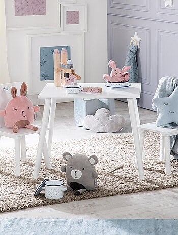 Ensemble de table et 2 chaises enfant en bois - Design scandinave 'Roba'
