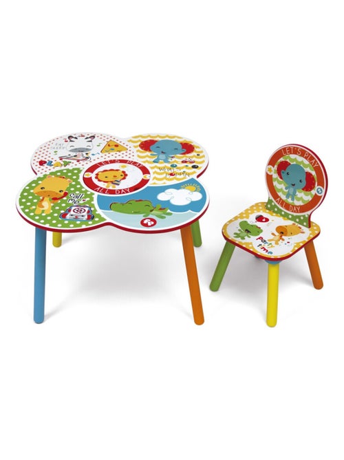 Ensemble de table et chaise en bois Animaux - lets play all day - Kiabi