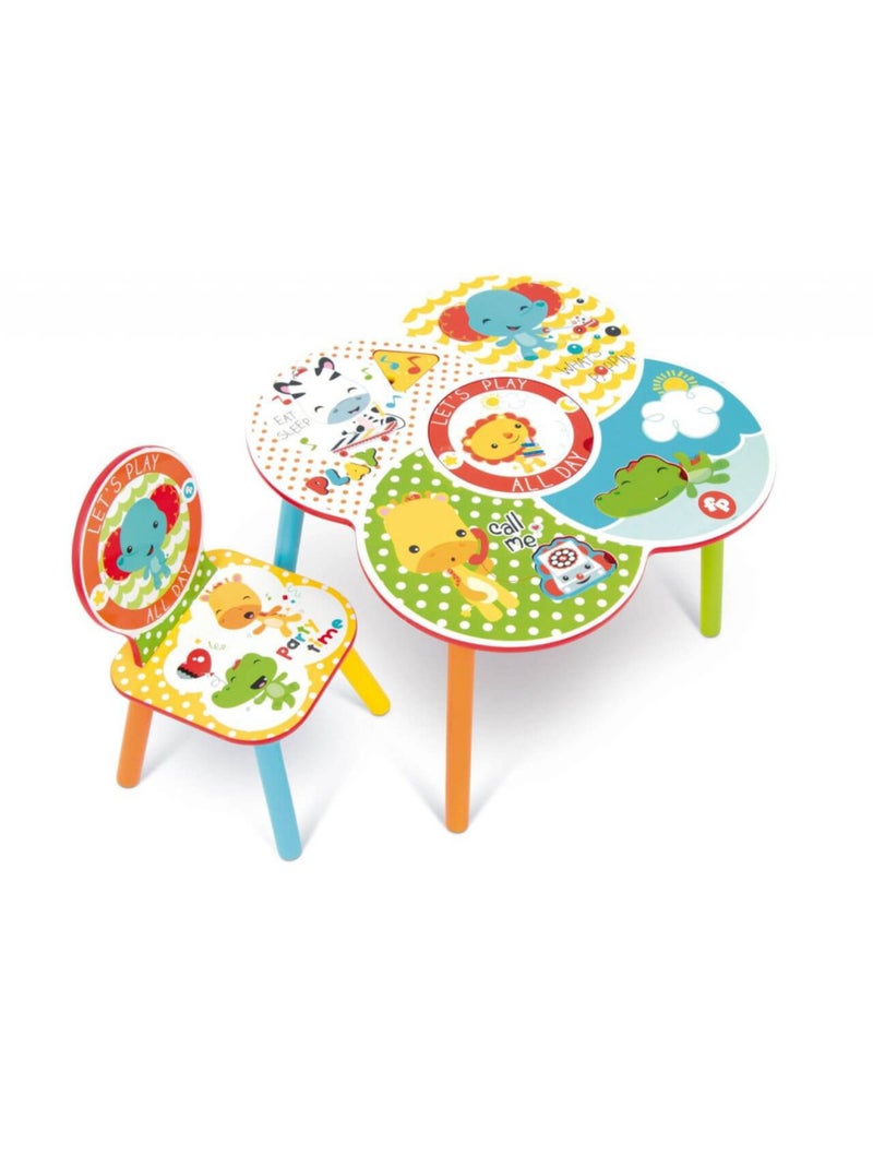 Ensemble de table et chaise en bois Animaux - lets play all day Multicolore - Kiabi