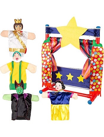 Ensemble de théâtre de marionnettes blanche-neige 25 cm cucu show