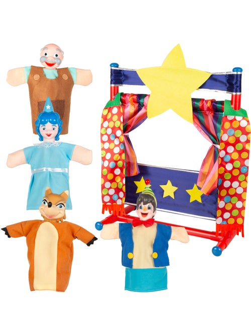 Ensemble de théâtre de marionnettes pinocchio cucu show - Kiabi