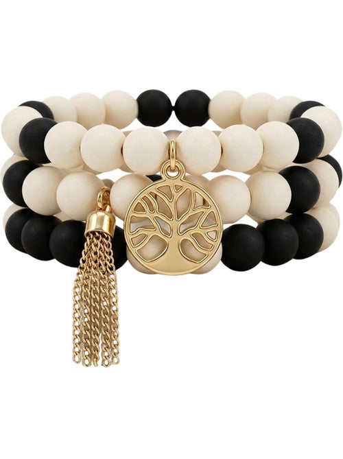 Ensemble de trois bracelets perles bicolores complementos - Kiabi Ensemble de trois bracelets perles bicolores complementos - Kiabi