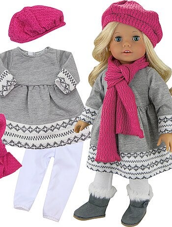 Ensemble de vêtements pour poupées Fair Isle 18 pouces