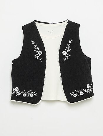 Ensemble débardeur + gilet sans manches