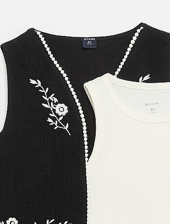 Ensemble débardeur + gilet sans manches