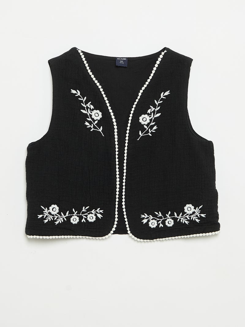 Ensemble débardeur + gilet sans manches Noir - Kiabi