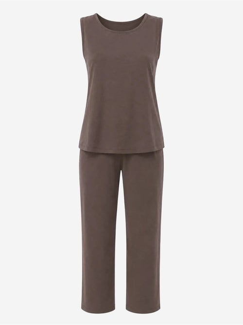 Ensemble débardeur sans manches et pantalon à jambe large mixray - Kiabi Ensemble débardeur sans manches et pantalon à jambe large mixray - Kiabi