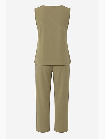Ensemble débardeur sans manches et pantalon à jambe large mixray