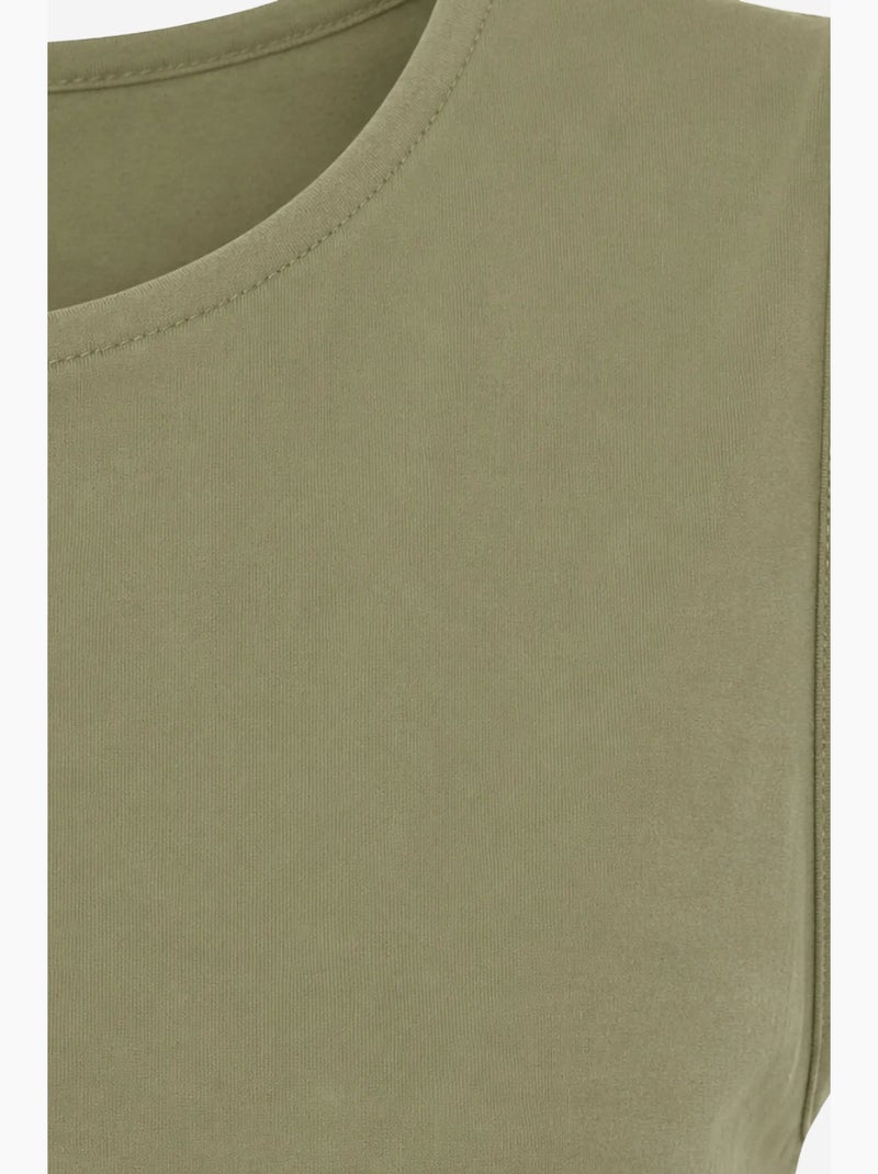 Ensemble débardeur sans manches et pantalon à jambe large mixray Vert kaki - Kiabi