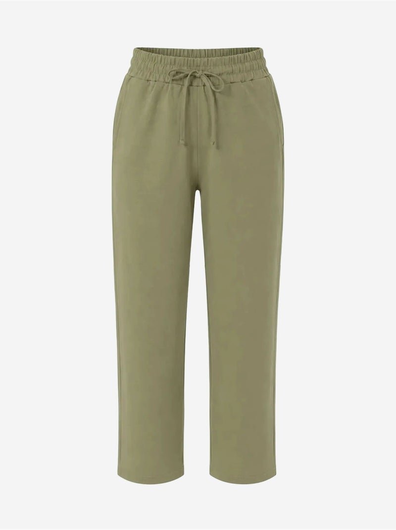 Ensemble débardeur sans manches et pantalon à jambe large mixray Vert kaki - Kiabi