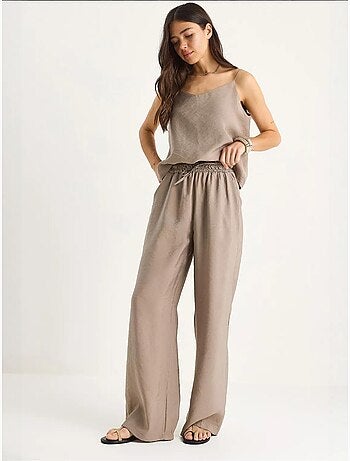 Ensemble débardeur sans manches et pantalon large lucci