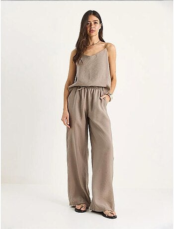 Ensemble débardeur sans manches et pantalon large lucci