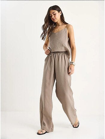 Ensemble débardeur sans manches et pantalon large lucci