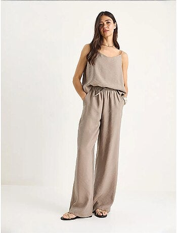 Ensemble débardeur sans manches et pantalon large lucci