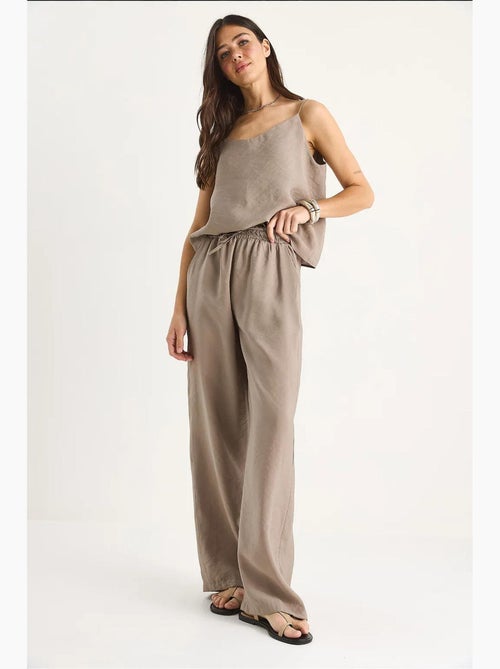 Ensemble débardeur sans manches et pantalon large lucci - Kiabi Ensemble débardeur sans manches et pantalon large lucci - Kiabi