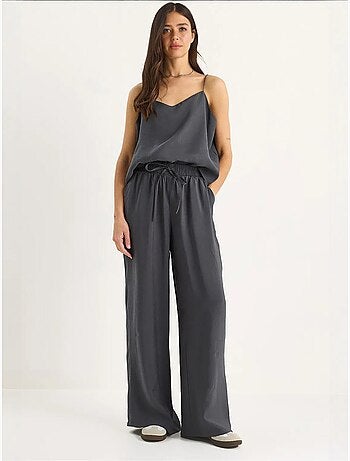 Ensemble débardeur sans manches et pantalon large lucci
