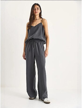 Ensemble débardeur sans manches et pantalon large lucci